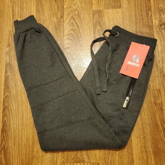 Akademiks Other - Akademiks‎ Sweatpants Joggers Men Small Charcoal Fleece Moto Zipper Pockets